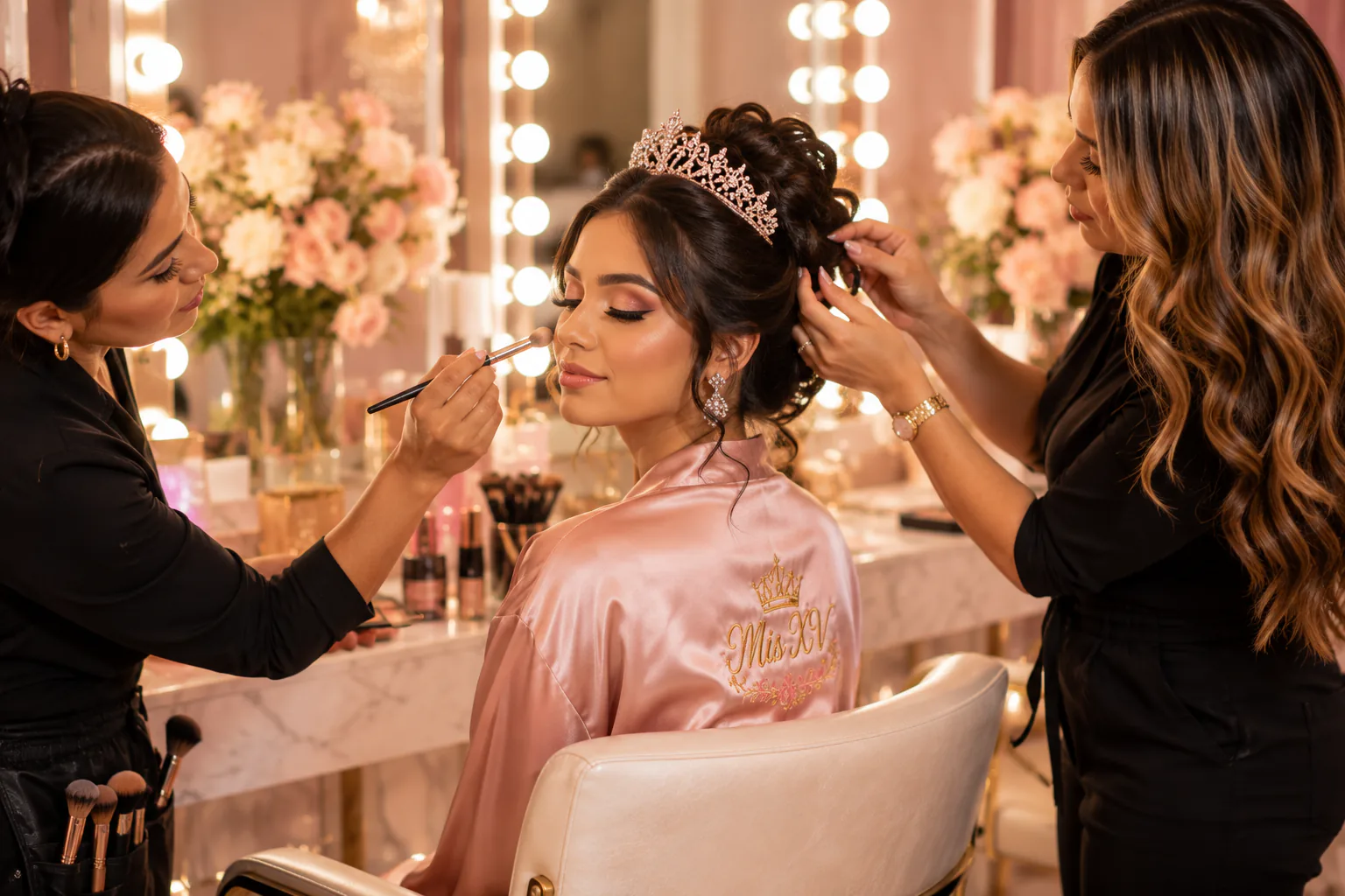 Maquillaje y peinado — imagen promocional | Reina's Tradición
