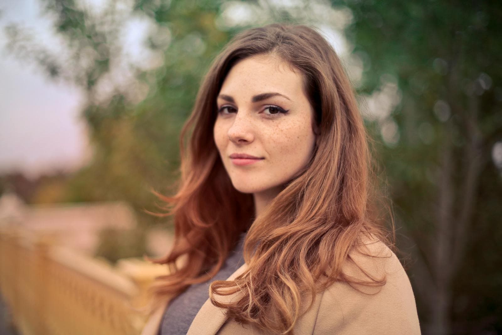 Smiling person outdoors